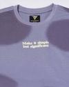 BLOTCHY FADED PRINT OS HS TEE, BLUE, L