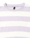 CAP SLEEVE STRIPER TSHIR, LT. PURPLE, XS