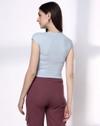 EXTENDED SLEEVE GRAPHIC TSH, LT. BLUE, L