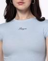 EXTENDED SLEEVE GRAPHIC TSH, LT. BLUE, L