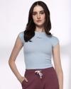 EXTENDED SLEEVE GRAPHIC TSH, LT. BLUE, L