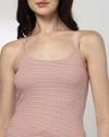 STRIPER CAMISOLE, PEACH, XXL