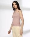 STRIPER CAMISOLE, PEACH, XXL