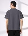 HIGHLY TEXTURED BOXY FSN BSC TE, GREY, L