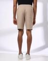 STRIPE PATTERN STRUCTURE SHORT, BEIGE, S