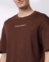 BACK PHOTO PRINT HS TEE, DK. BROWN, XXL