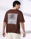 BACK PHOTO PRINT HS TEE, DK. BROWN, XXL