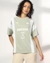 GRAPHIC VARSITY JERSEY TEE, GREEN, XXL