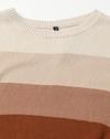 BROAD STRIPE MULTICOLOUR FLATK, BROWN, L