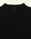 HALF ZIPPER PLACEMENT STRI, JET BLACK, L