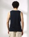 CONTRAST FOLDER VEST WITH PRINT, NAVY, L
