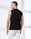 PHOTO PRINT SLEEVELESS T, DARK BLACK, XL