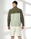 CONSTRAST CUT AND SEW FO, OLIVE GREEN, L