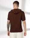 CHEST PRINT HOODED, Chocolate Brown, XL