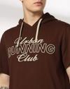 CHEST PRINT HOODED, Chocolate Brown, XL