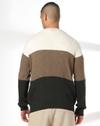 COLOR BLOCK JACQUARD STRUCTURE, WHITE, M