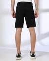 CRUSHED LYCRA SHORTS, JET BLACK, XXL
