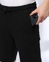CRUSHED LYCRA SHORTS, JET BLACK, XXL