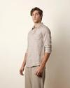 Men Striped Slim Fit Casual, CREAM, 3XL