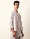 Men Cotton Woven Striped Regul, PINK, XL