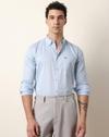 Men Cotton Solid Slim Fit Casua, BLUE, S