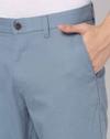 Men Flat-Front Cropped Fit Trousers
