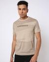 UMBRO AOP TEE, SEPIA, M