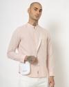 Men Self-Checked Slim Fit Shirt with Patch Pocket