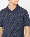 Regular Fit Micro Print Cotton Polo T-Shirt