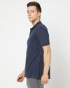 Regular Fit Micro Print Cotton Polo T-Shirt