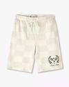 AOP Knit Shorts with, OFF WHITE, 13-14Y
