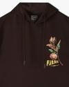 Hooded HS Tee with Front, BROWN, 13-14Y