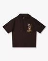Hooded HS Tee with Front, BROWN, 13-14Y