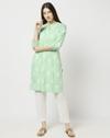CORE PRINTED KURTA WITH P, LT. GREEN, XL