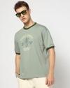 RINGER T SHIRT, LT. GREEN, L