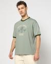 RINGER T SHIRT, LT. GREEN, L
