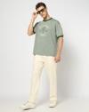 RINGER T SHIRT, LT. GREEN, L