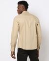 Men Slim Fit Shirt with Band Collar