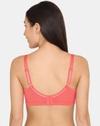 Zivame TRUE Curv Tuscan Romance Double Layered Wired Non Padded 3/4th Coverage Super Support Bra - Peach