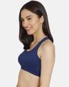 Girls Double Layered Non-Wired Full Coverage Racerback Beginner Sports Bra (Pack Of 2)