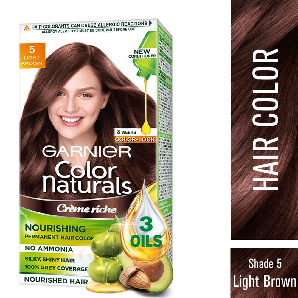 Garnier | Garnier Color Naturals Cream Hair Color, Light Brown (5) 70 ml + 60 g