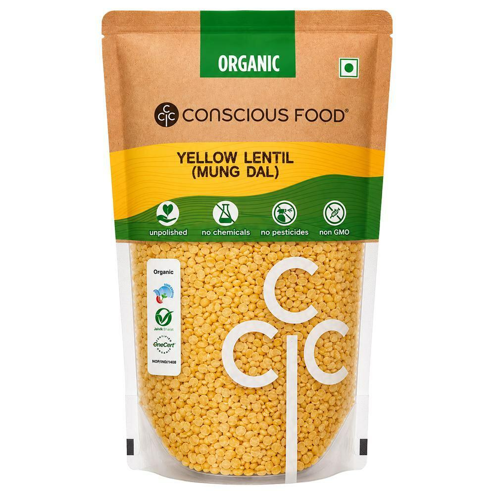 Conscious Food | Conscious Food Organic Yellow Moong Dal 500 g