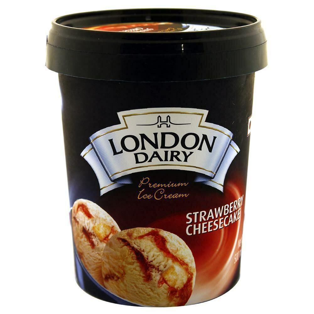 London Dairy | London Dairy Premium Strawberry Cheese Cake Ice Cream 500 ml