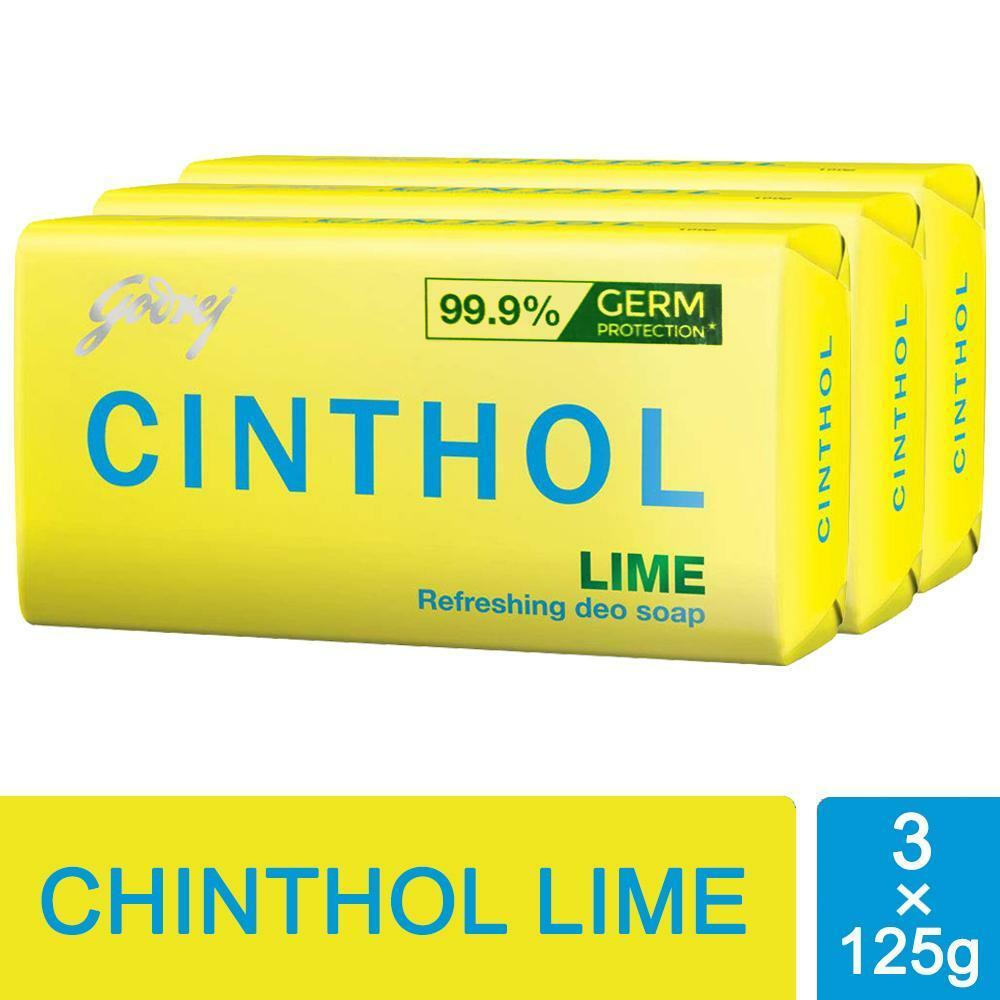 CINTHOL | Cinthol Lime Refreshing Deo Soap 125 g (Pack of 3)
