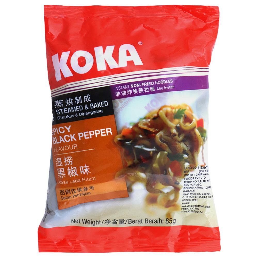 Koka | Koka Spicy Black Pepper Flavoured Instant Non-Fried Noodles 85 g