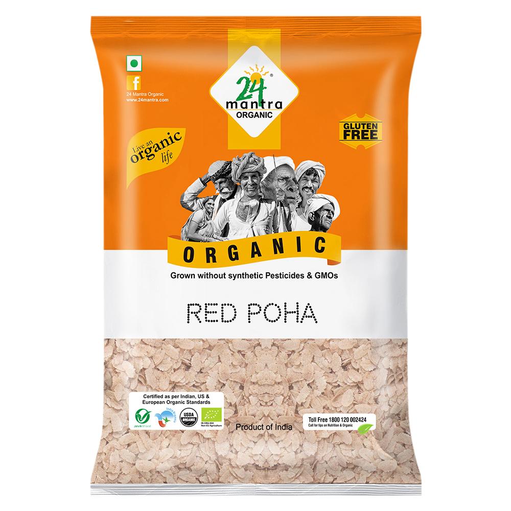 24 Mantra | 24 Mantra Organic Red Rice Poha / Aval 500 g