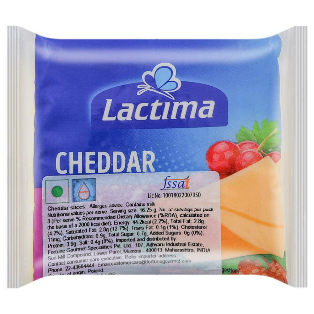Lactima | Lactima Cheddar Cheese Slices 130 g