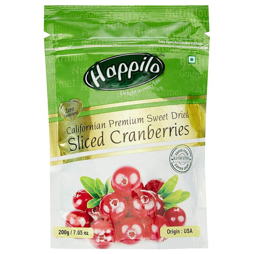 Happilo | Happilo Premium Sliced California Dried Cranberries 200 g