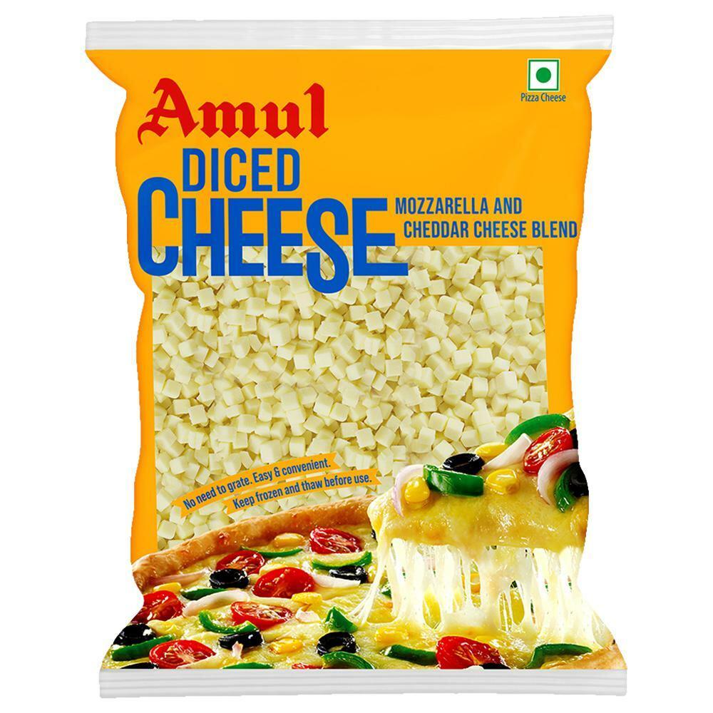 AMUL | Amul Mozzarella & Cheddar Diced Cheese Blend 200 g