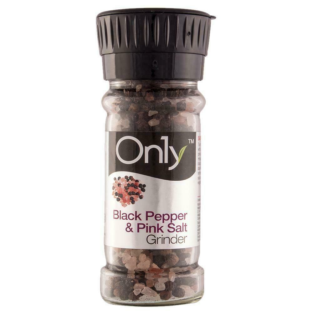 On1y | On1y Black Pepper & Pink Salt Grinder 80 g